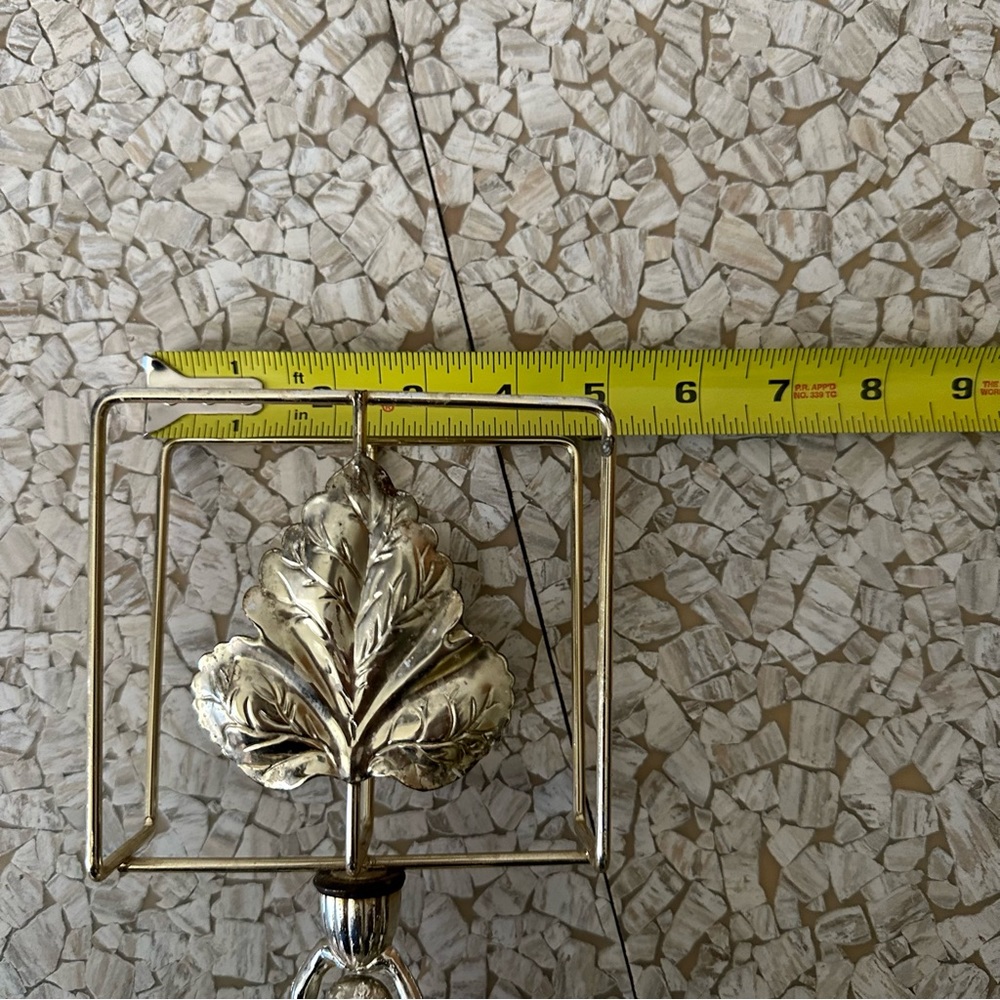 Beautiful Hollywood regency share of maple leaf letter holder or napkin holder - Picture 4 of 6